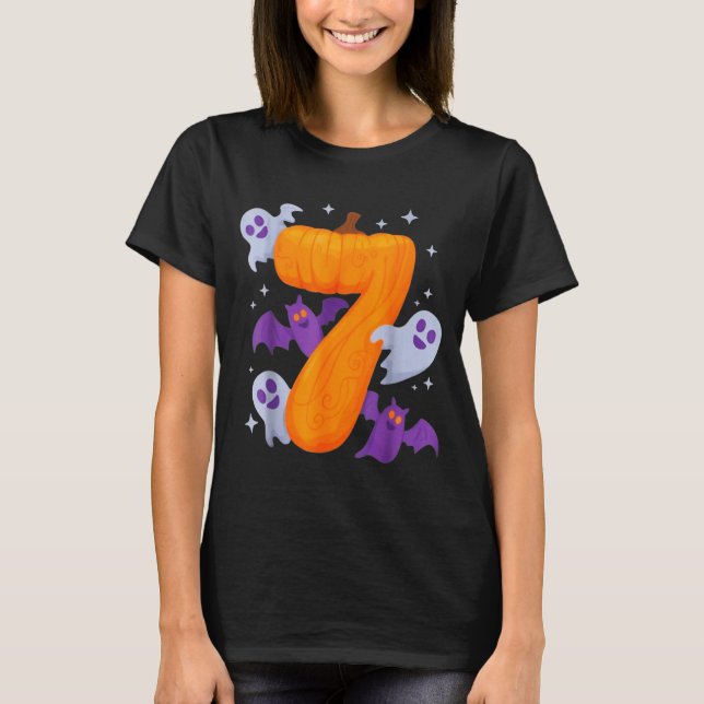 Camiseta Seis Sete Meme 6 7 Fantasia de Halloween  (Frente)