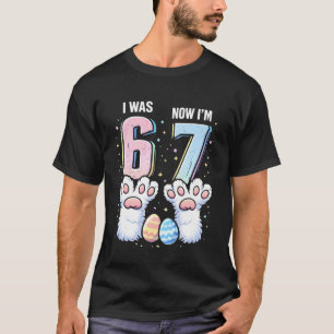 Camiseta Seis Sete Meme 7 Anos de idade Aniversário de Pásc