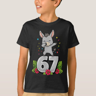 Camiseta Seis Sete Meme Bebê Dabbing 67 Engraçado Gen Z Aph
