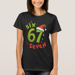 Camiseta Seis Sete Meme Natal Divertido Verde Vermelho Feri