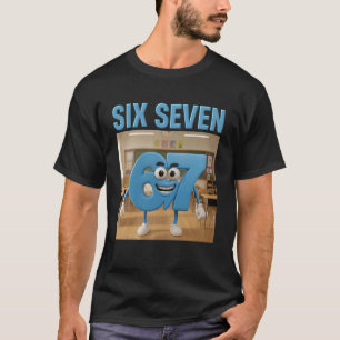Camiseta Seis Sete Novato Brainrot 2026 Meninos Gíria