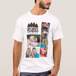 Camiseta Seis Xadrezes Fotográficas Nome da Família Feliz N