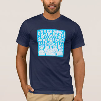 Camiseta Seixos azuis e brancos