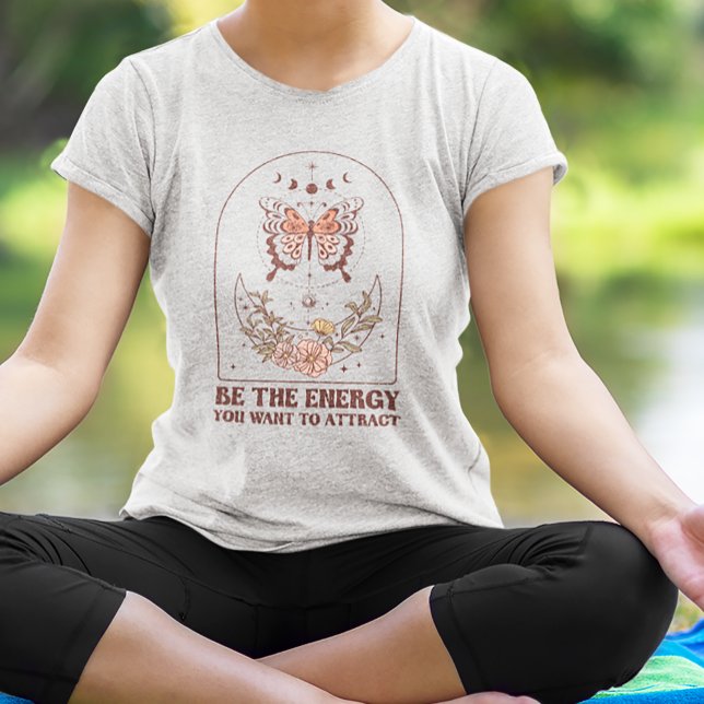 Camiseta Seja a energia que você quer atrair Boho (Criador carregado)