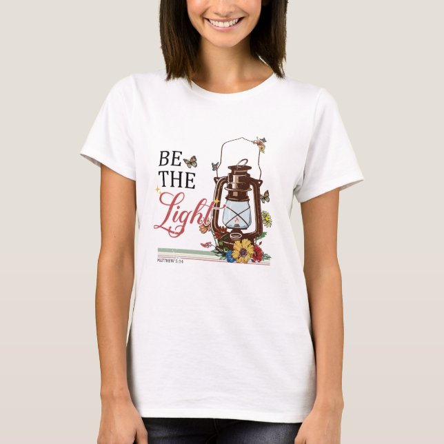 Camiseta Seja a luz e a fé em Jesus (Frente)
