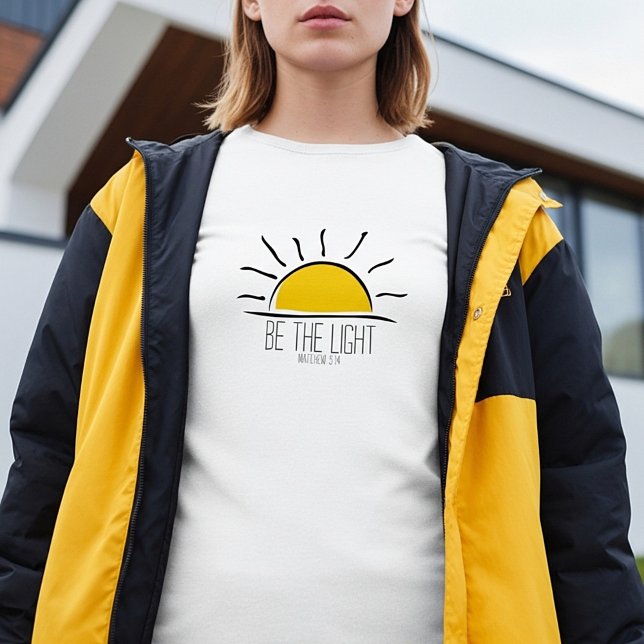 Camiseta Seja a Luz sunshine Cristão (Criador carregado)
