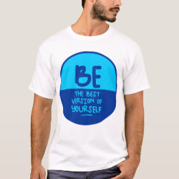 Camiseta SEJA A MELHOR VERSÃO DE SI MESMO, círculo azul