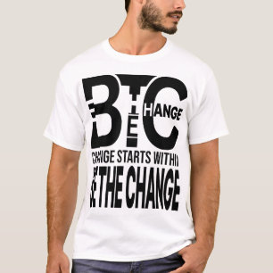 Camiseta Seja a Mudança – Design de Tipografia de Identidad