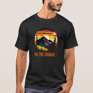 Camiseta Seja a Mudança – Pôr do Sol na Montanha