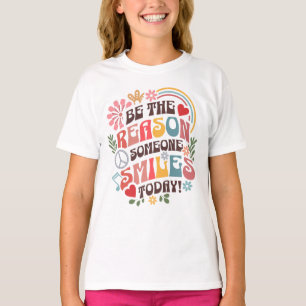 Camiseta Seja a razão de alguém sorrir hoje crianças T-Shir