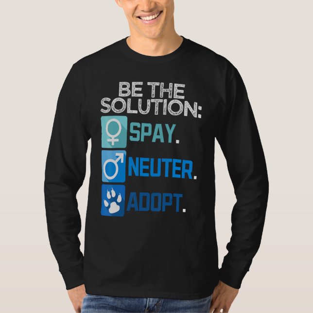 Camiseta Seja a Solução Esterilize Adote Animal (Frente)
