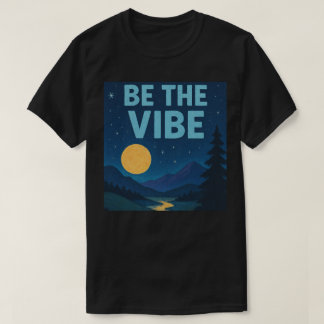 Camiseta “Seja a Vibração” Noite Retro com Crayon Estética