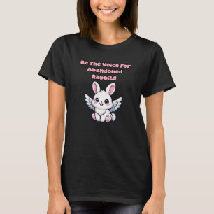 Camiseta Seja a Voz para o Bem-Estar dos Coelhos Abandonado