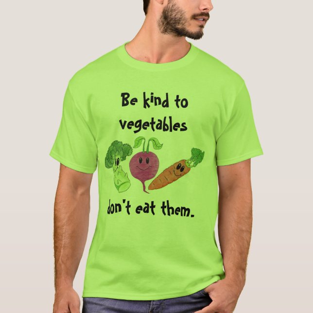 Camiseta Seja amável aos vegetais (Frente)