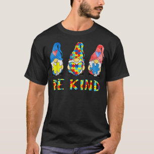 Camiseta Seja Amável Autismo Conscientista Gnomos Crianças