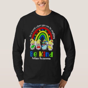 Camiseta Seja Amável Autismo, Mês De Consciência Arco-Íris 