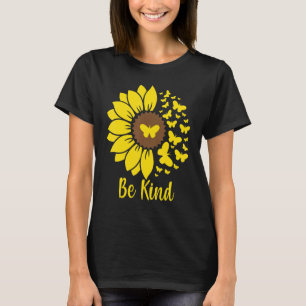 Camiseta Seja Amável Girassóis Borboletas Jardim Casa Giras