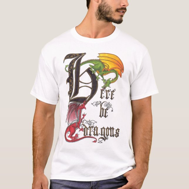 Camiseta Seja aqui t-shirt dos dragões (Frente)