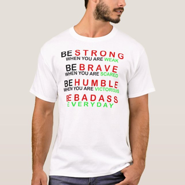 Camiseta Seja Badass diário (Frente)