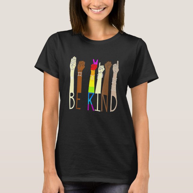 Camiseta Seja Bastante Linguagem De Sinais Falando Lgbt Gay (Frente)