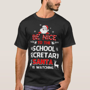 Camiseta Seja Bom Para Os Papais noeis Da Secretária Da Esc