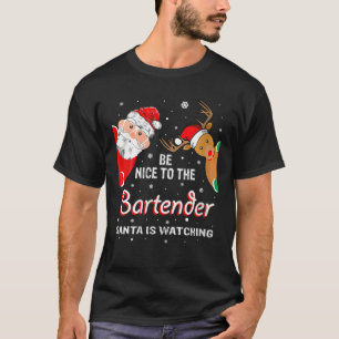 Camiseta Seja Bom Para Os Papais noeis De Bartender Ver