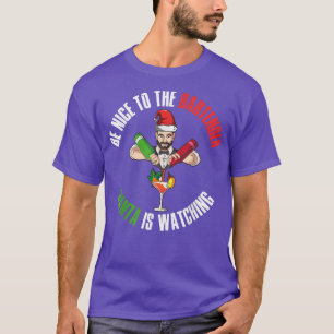 Camiseta Seja Bom Para Os Papais noeis De Bartender Ver