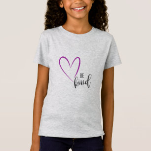 Camiseta Seja Bonito, Bondade, Amor, Coração Vermelha, T-