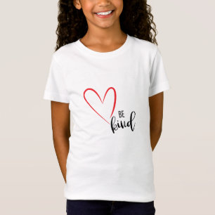 Camiseta Seja Bonito, Bondade, Amor, Coração Vermelha, T-