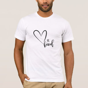 Camiseta Seja Bonito, Bondade, Amor, Coração Vermelha, T-