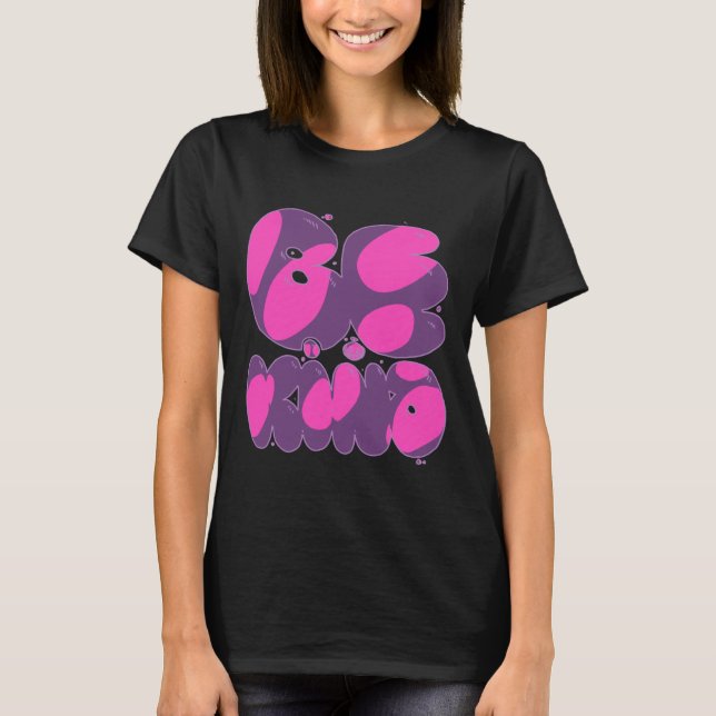 Camiseta Seja Bonito, Rosa E Vinheta Puro (Frente)