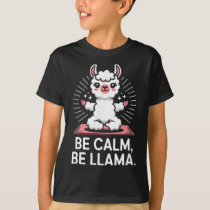 Camiseta Seja Calmo Seja Lhama Meditação Yoga _2 