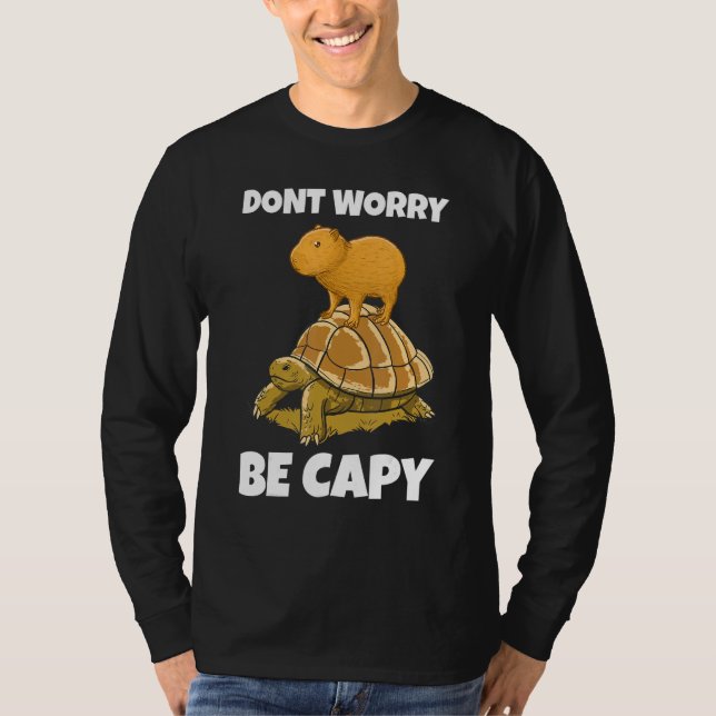 Camiseta Seja Capaz I Funny Capybara em Turtle (Frente)