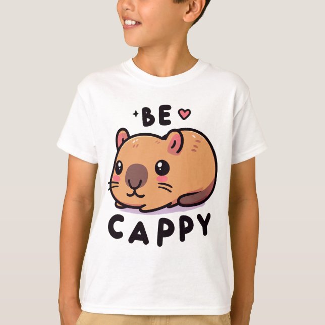 Camiseta Seja Cappy - Cute Capybara (Frente)