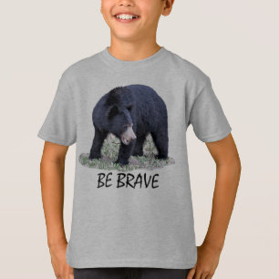 Camiseta Seja Corajoso - Urso Preto