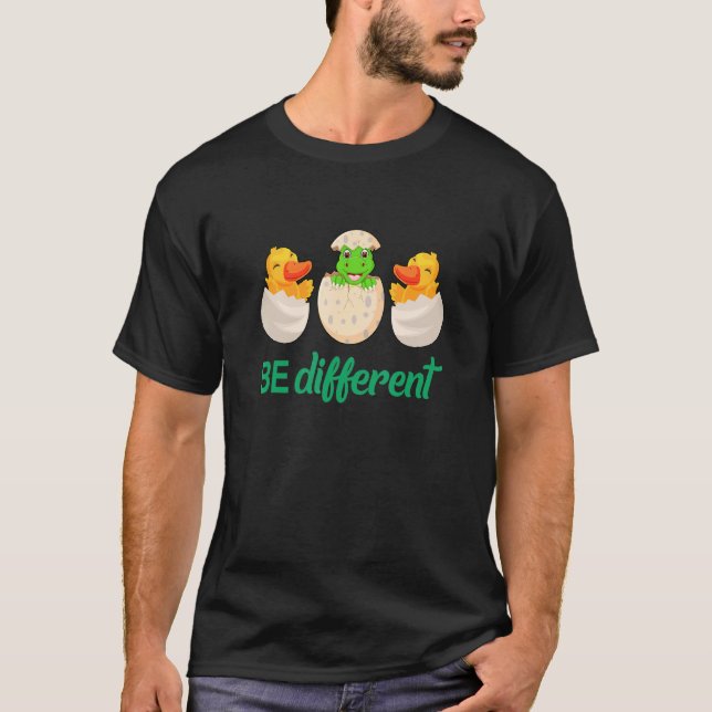 Camiseta Seja Diferente Autismo Consciente Dinossauro Bonit (Frente)