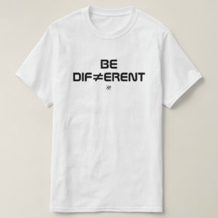 Camiseta Seja Diferente Design Minimal Ousado