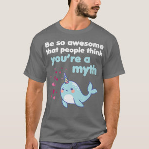 Camiseta Seja Espetacular Narwhals Alavanca Meninas Criança