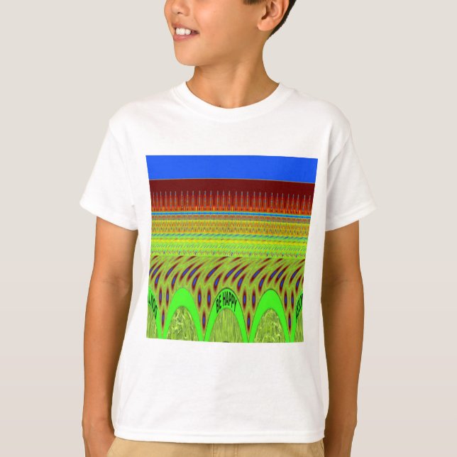 Camiseta Seja feliz Bolinhas Colorida Motif Gift (Frente)