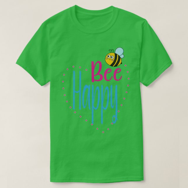Camiseta Seja Feliz Criança Fofa (Frente do Design)