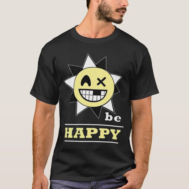 Camiseta Seja feliz Roupa (Frente)