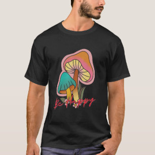 Camiseta Seja feliz Símbolo de Paz Hippie Yoga Hippies 70