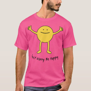 Camiseta Seja Feliz Sorriso Rosto Bonito Sorriso Motivação