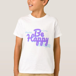 Camiseta Seja feliz tipografia