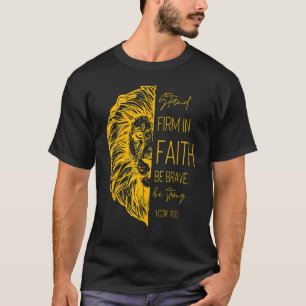 Camiseta Seja Firme Na Fé Seja Corajoso Seja Forte Jesus Le