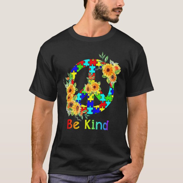 Camiseta Seja Flor de Girassol Gentil Mês de Conscientizaçã (Frente)
