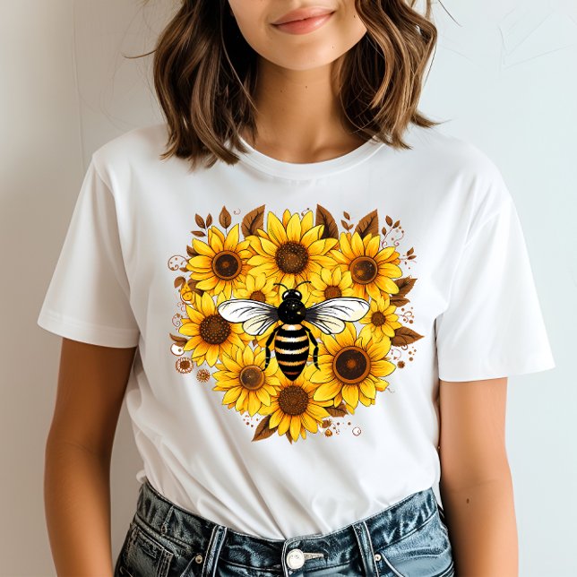 Camiseta Seja floral positivo (Criador carregado)