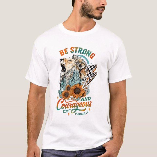 Camiseta Seja Forte E Corajosa, Lion Forte, Motivacional (Frente)