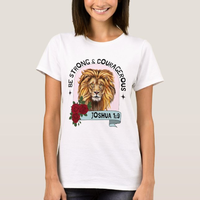 Camiseta Seja forte e corajoso (Frente)