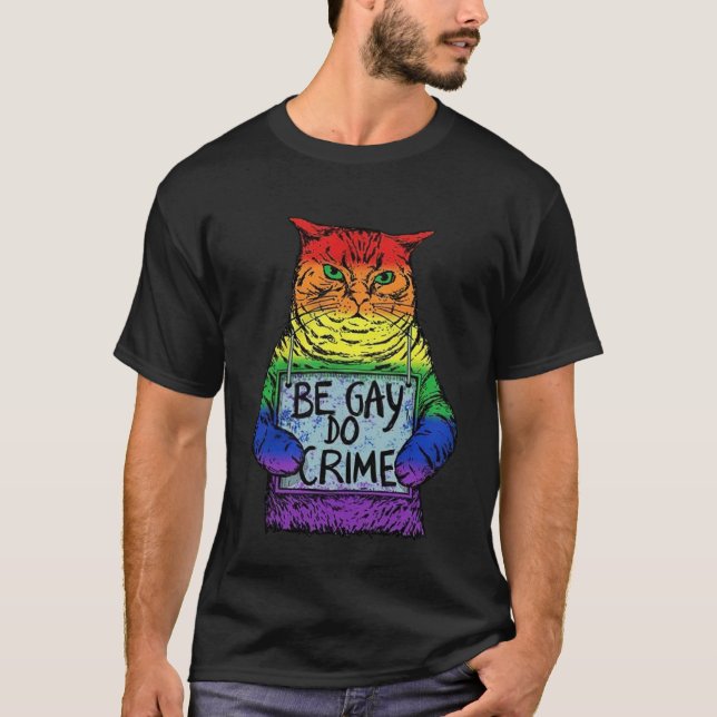 Camiseta Seja Gay do Crime LGBT Igualdade LGBTQ Gay Trans D (Frente)